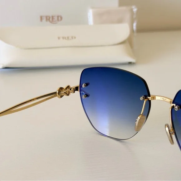 New! Fred Blue Gradient Sunglasses, FG40058U 30W, Authentic - Picture 10 of 14